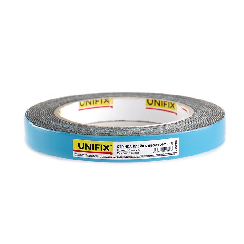 Лента клейкая двусторонняя на вспененной основе Unifix 15 мм x 5 м Черный (18664471)