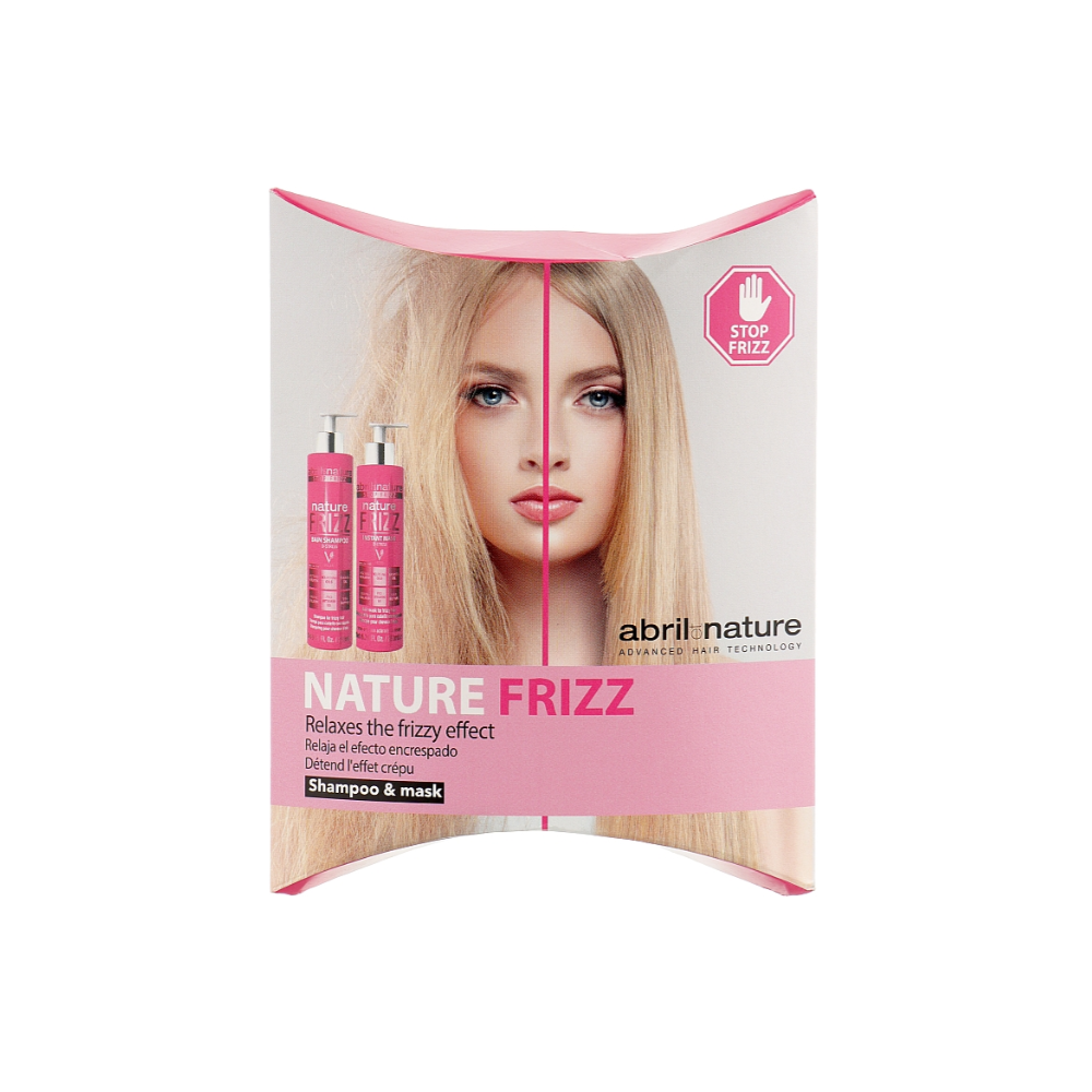 Набір для вирівнювання волосся Abril et Nature Nature Frizz shampoo+mask 60 мл