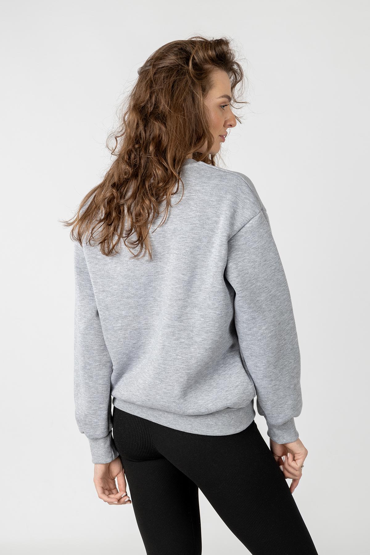 Світшот жіночий ЦБ-00237154 р. 42 Світло-сірий (SKT000953624) - фото 3 Світшот жіночий ЦБ-00237154 р. 42 Світло-сірий (SKT000953624) - фото 3