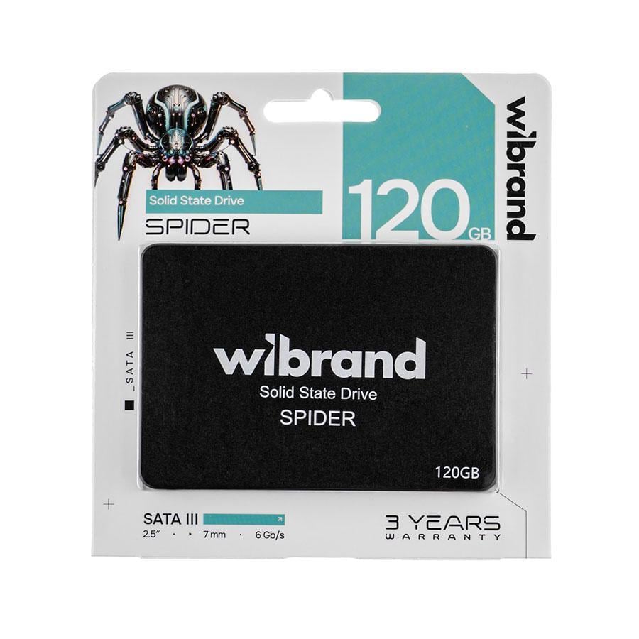 Жесткий диск SSD Wibrand Spider WI2.5SSD/SP120Gb 3D TLC NAND SATA-III 6Gb/s 460/550мб/с 120Gb 2,5" (218212)