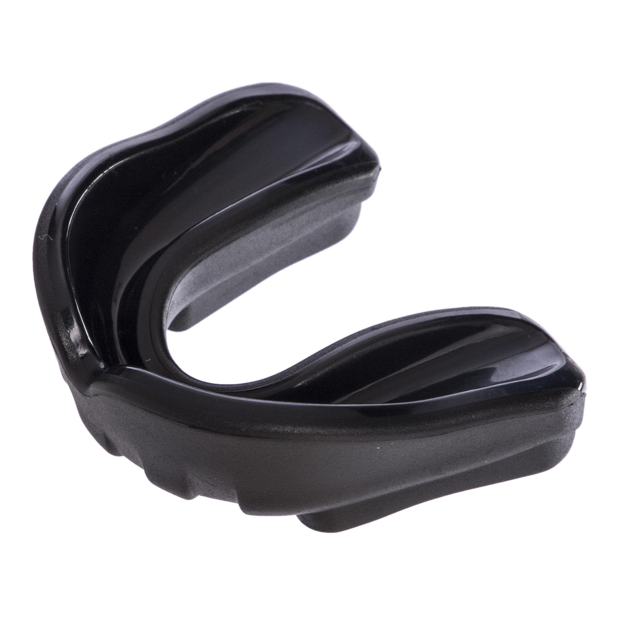 Капа боксерська дитяча Zelart BO-0069-S одностороння двокомпонентна у футлярі Чорно-прозорий (31773370)