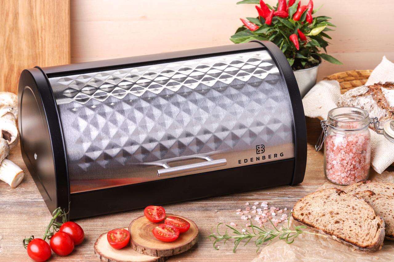 Хлебница Edenberg из нержавеющей стали 37,5x24x18 см (EB-151) Хлебница Edenberg из нержавеющей стали 37,5x24x18 см (EB-151)