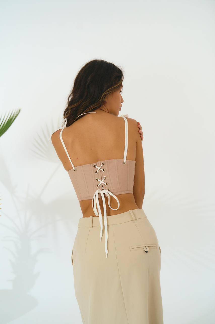 Корсет Lilu Jeans XS Бежевий (004/1) - фото 5