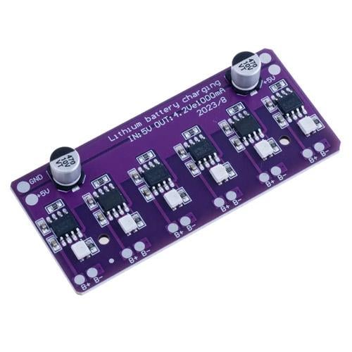 Модуль зарядки Li-ion аккумуляторов TP4056 6P 5В 1А для параллельного подключения 18650 (4043)