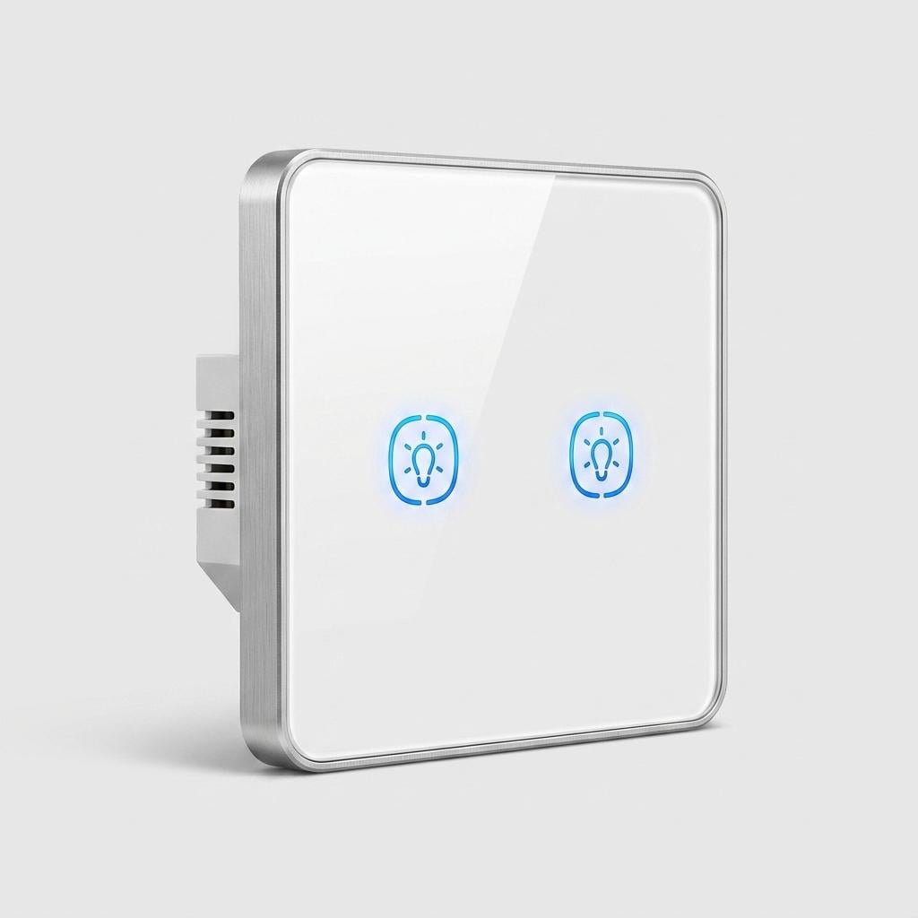 Выключатель Zigbee сенсорный Tuya smart 2 клавиши Белый