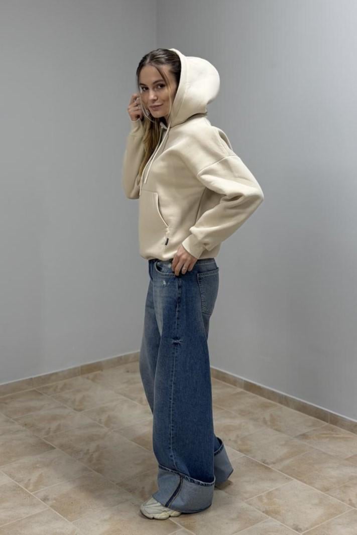 Худі жіночий М0211.4 з капюшоном M Таш бежевий (30665270) - фото 2 Худі жіночий М0211.4 з капюшоном M Таш бежевий (30665270) - фото 2