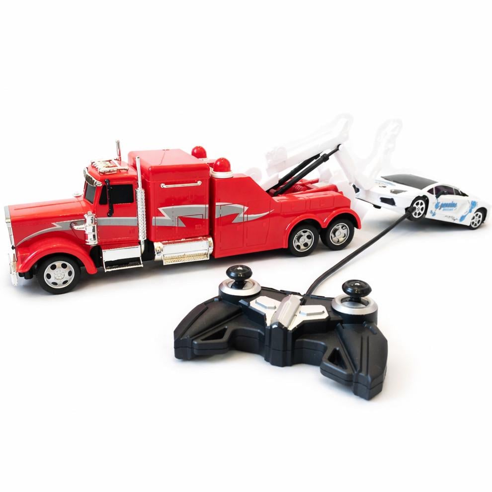 Радиоуправляемая игрушка детская Truck Super Speed Эвакуатор с машинкой световые эффекты/аккумулятор 55 см (33514896)