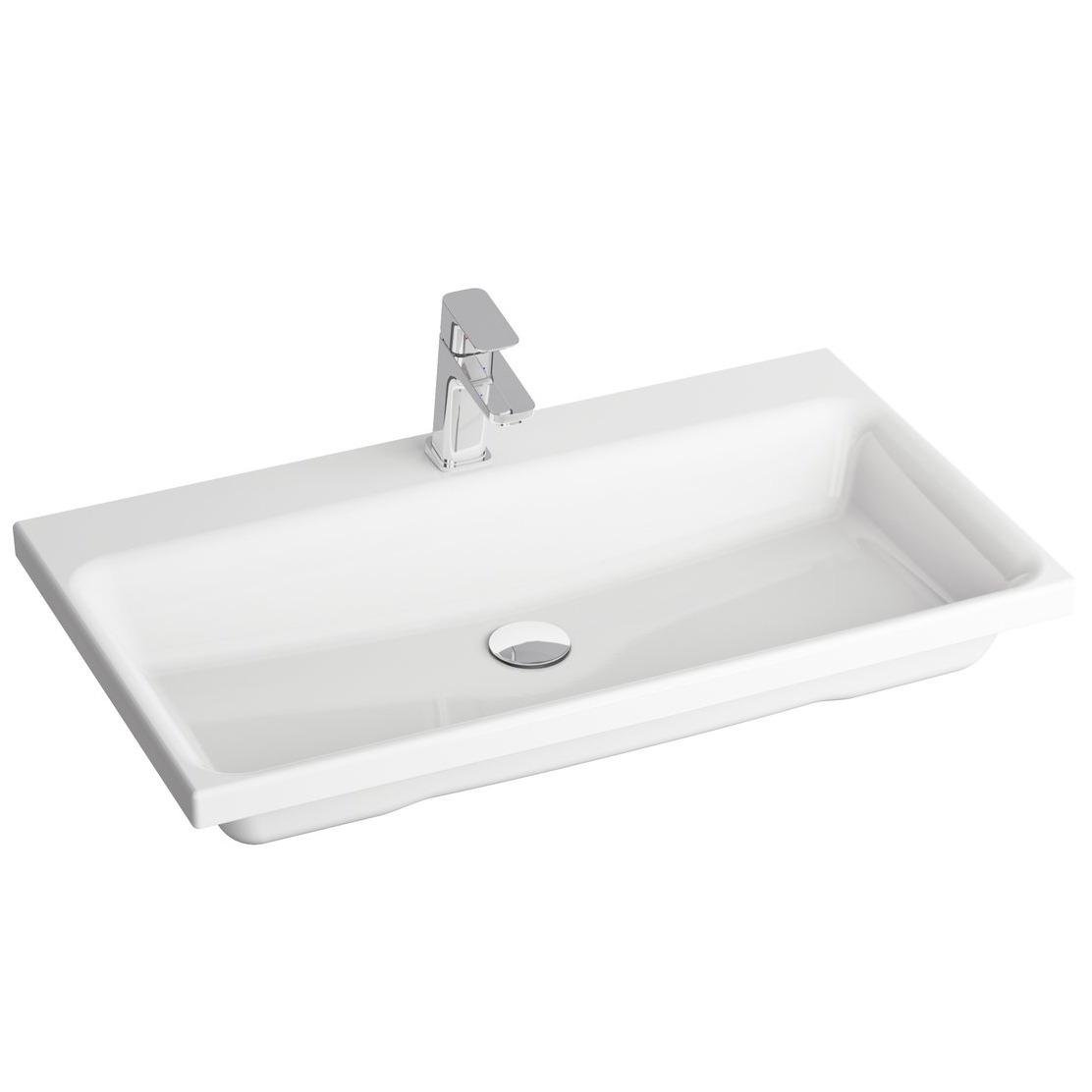 Умивальник врізний Ravak Comfort XJX01280001 800x460x36 мм Білий (96695)
