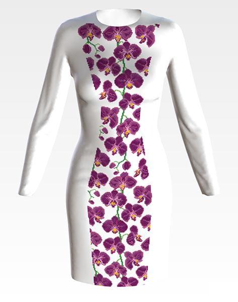 Заготовка для жіночого плаття Орхідеї кольору фуксії для вишивки бісером і нитками домоткане полотно Лляний білий (ПЛ182дМ) Заготовка для жіночого плаття Орхідеї кольору фуксії для вишивки бісером і нитками домоткане полотно Лляний білий (ПЛ182дМ)