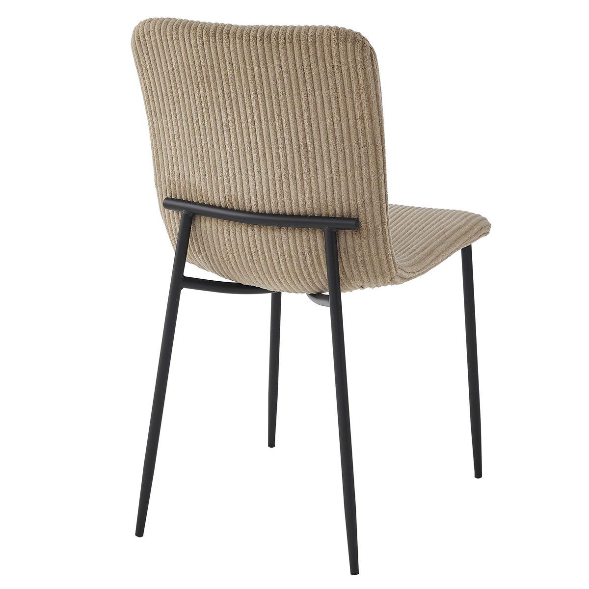 Стул Intarsio TINA вельвет Черный/Бежевый темный (28710934) - фото 4 Стул Intarsio TINA вельвет Черный/Бежевый темный (28710934) - фото 4