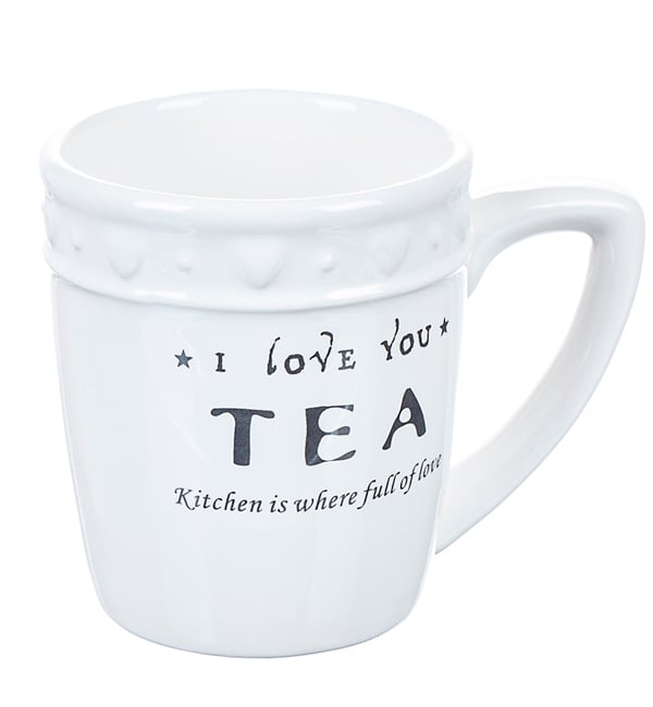 Чашка I love you tea высота 10 см 400 мл