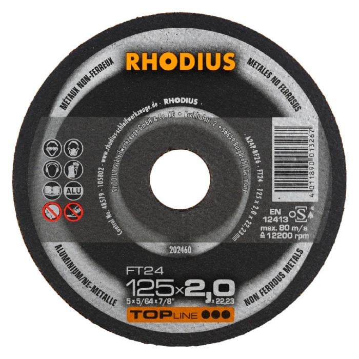 Круг відрізний по алюмінію Rhodius Top FT24 6600 об/хв 230x3,0х22,2 мм 201055 (13989)