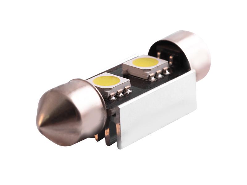 Автолампа светодиодная C5W SV8,5 с обманкой 12 В 36 мм SMD5050-2led Белый (12)