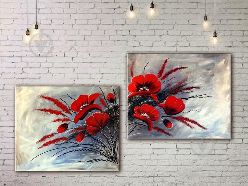 Модульная картина акрилом цветы ArtStar MHM17_2_059 размер 70 х 120 см