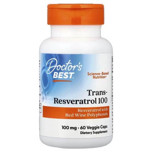 Ресвератрол Doctor's Best Trans-Resveratrol 100 with ResVinol 100 мг 60 Caps (DRB-00171)