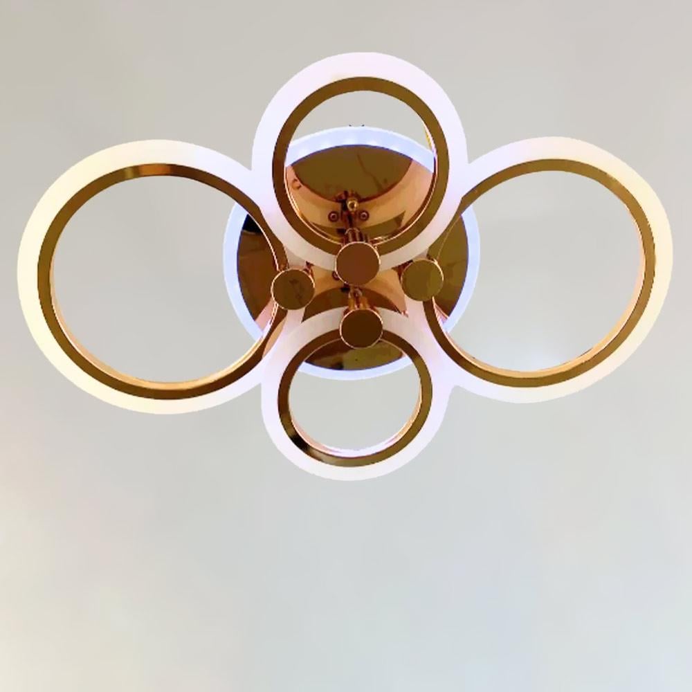 Люстра потолочная светодиодная Light House SL-19659/2+2 FG+RGB 80W 110х620х400 мм Золотой