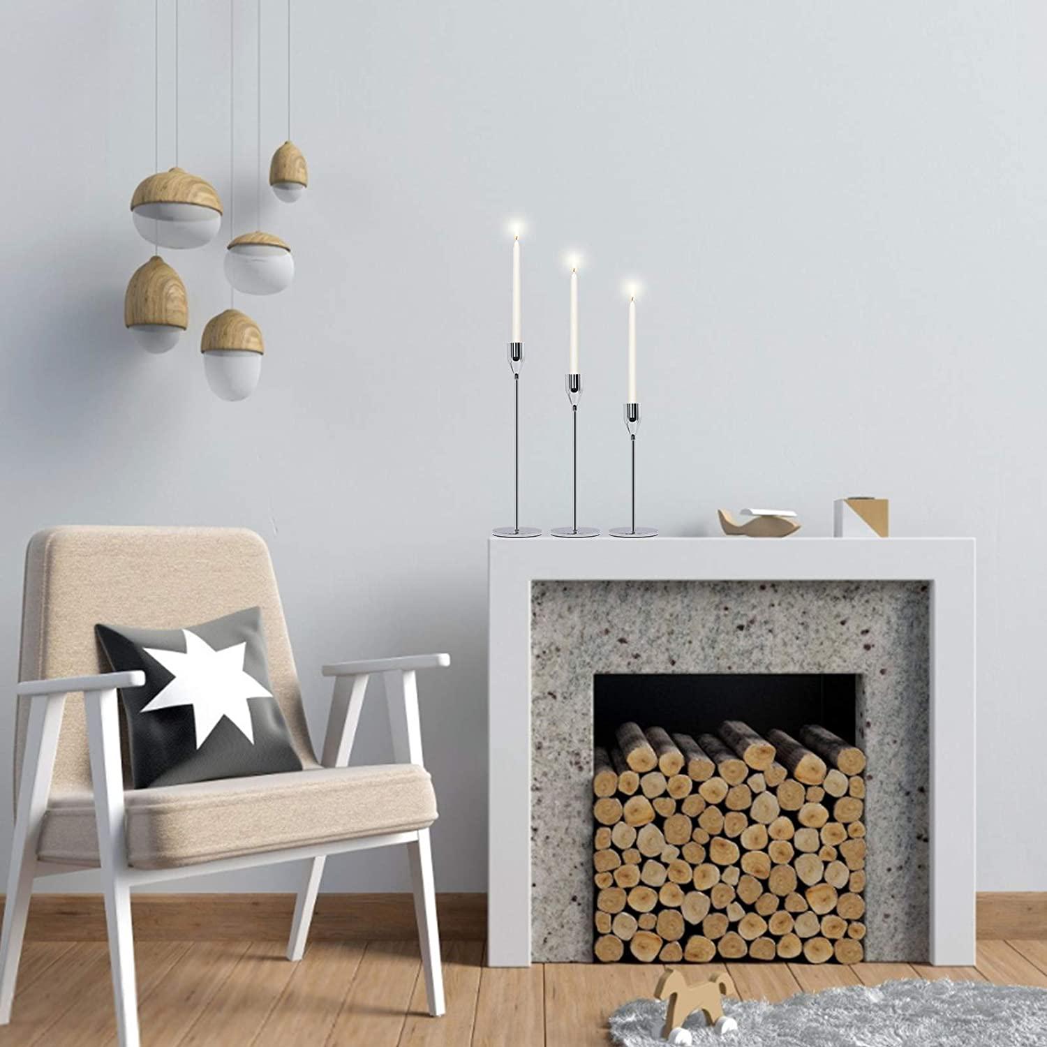 Набор подсвечников на 1 свечу 3 шт. Серебрянный (201898Silver) - фото 2 Набор подсвечников на 1 свечу 3 шт. Серебрянный (201898Silver) - фото 2