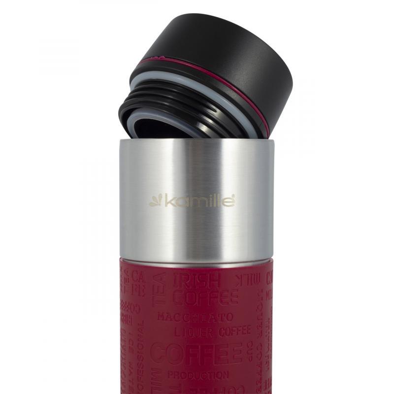 Термос Kamille Cortado 420 мл Червоний - фото 2 Термос Kamille Cortado 420 мл Червоний - фото 2