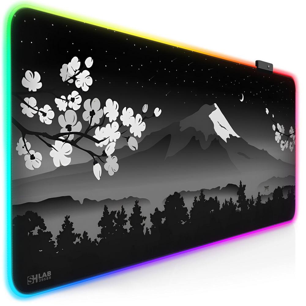 Килимок для миші з підсвічуванням SHLab Spectra Сакура в горах SHM-276 80x40 см (39589)