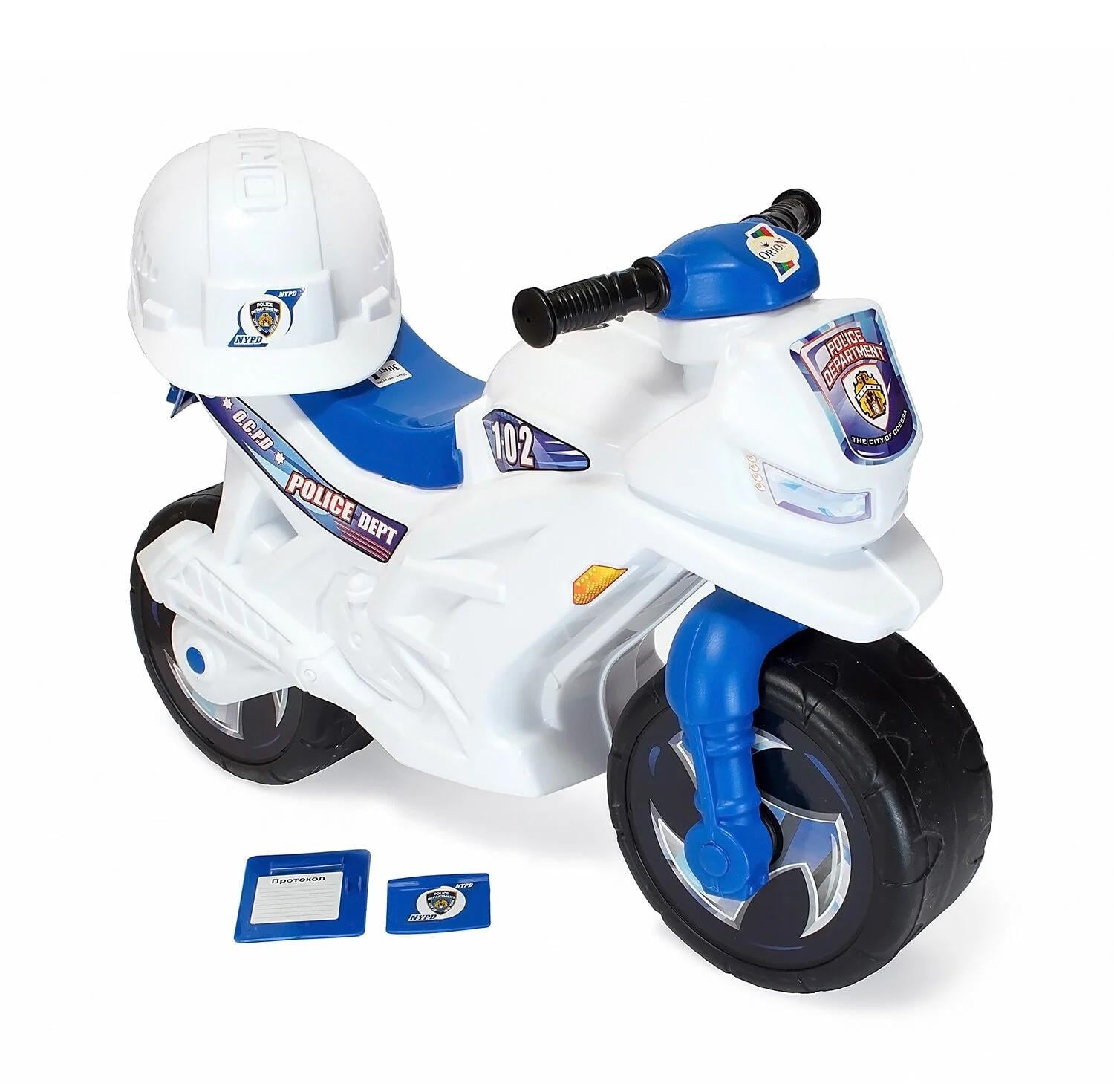 Детская каталка-толокар Orion 501/1 Мотоцикл с каской Белый (24590054)