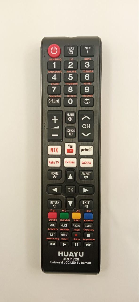 Пульт Huayu URC1728 Ergo/Kivi/Saturn/Hisense/Supra (33320)