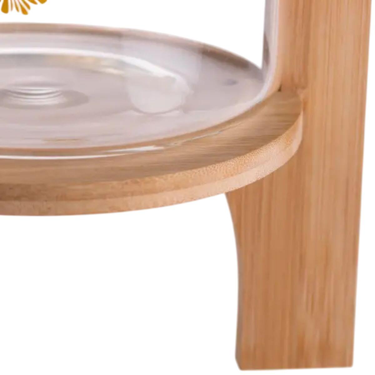 Лимонадница с краном на деревянной подставке 3,6 л стеклянная (HP-34-17) - фото 7