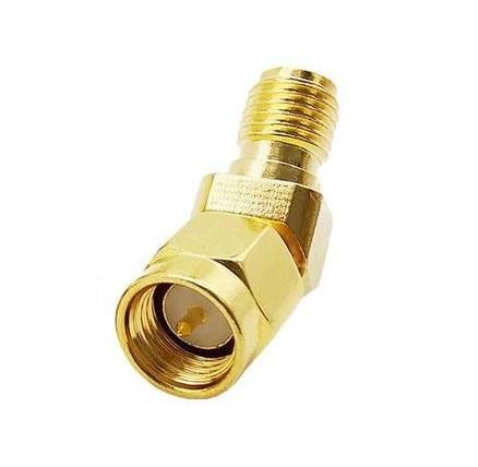 Перехідник SMA-Male to SMA-Female кутовий 45° для антен FPV (00-00023995)
