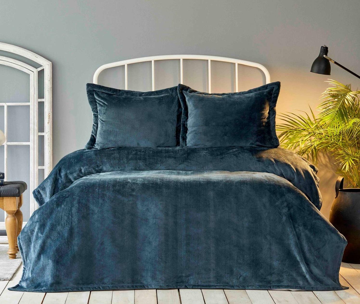 Покривало з наволочкою Karaca Home-Gabriel petrol 160х230 см полуторний Синій (63082)