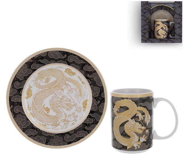 Набор фарфоровой посуды 2 предмета Символ года 2024 (32865)