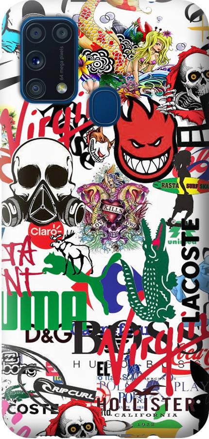 Чехол на Samsung Galaxy M31 M315F Many different logos (4022u-1907-42517)