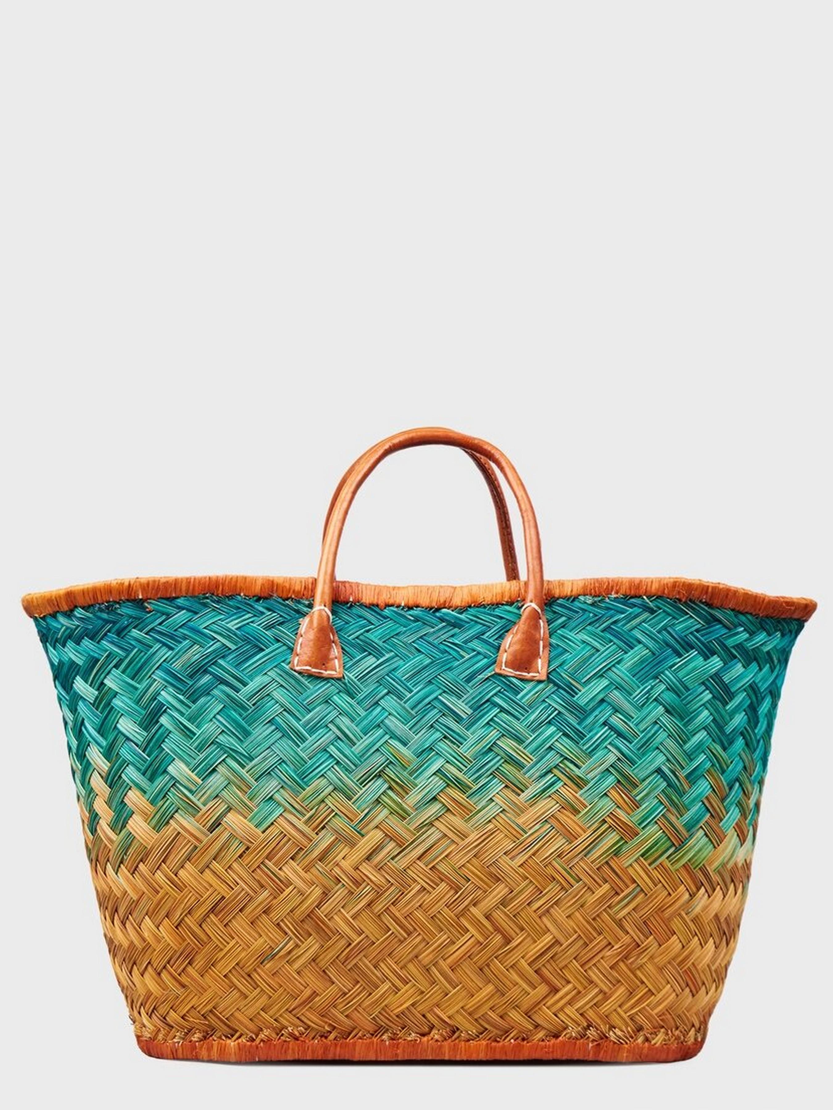 Пляжна сумка LE COMTOUR DE LA PLAGE Aravola BM_Bicolor_841 Зелено-коричневий