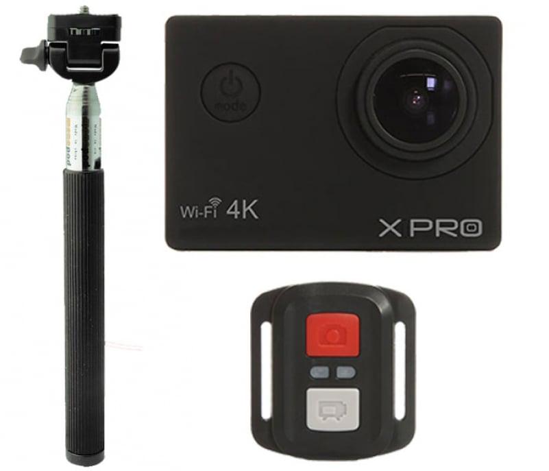 Відеокамера XPRO WiFi 4K Black + Монопод