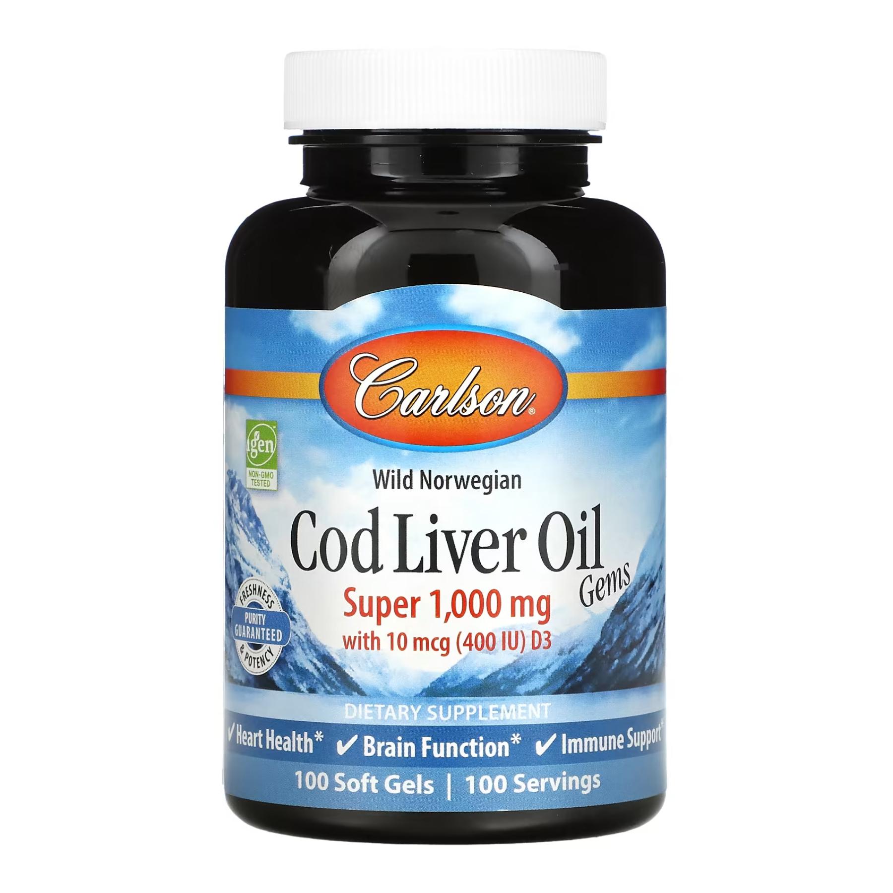 Жирные кислоты Cod Liver Oil Super 1000 mg 100 softgels (2023-10-3889) Жирные кислоты Cod Liver Oil Super 1000 mg 100 softgels (2023-10-3889)