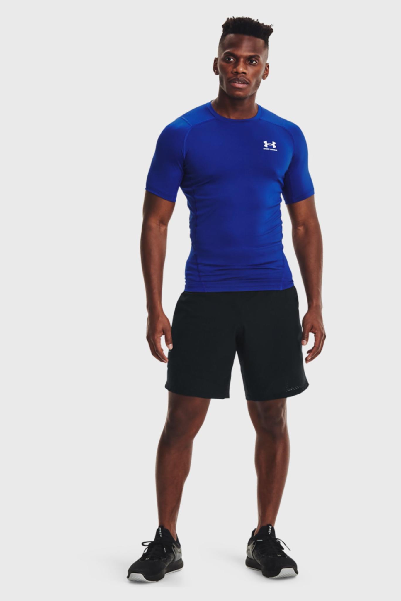 Футболка мужская UA HG Armour Comp SS L Синий (1361518-400 L) - фото 3 Футболка мужская UA HG Armour Comp SS L Синий (1361518-400 L) - фото 3