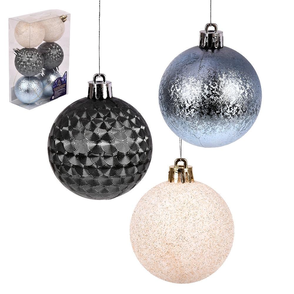 Елочные шарики 6 см 6 шт. (9785) - фото 1 Елочные шарики 6 см 6 шт. (9785) - фото 1