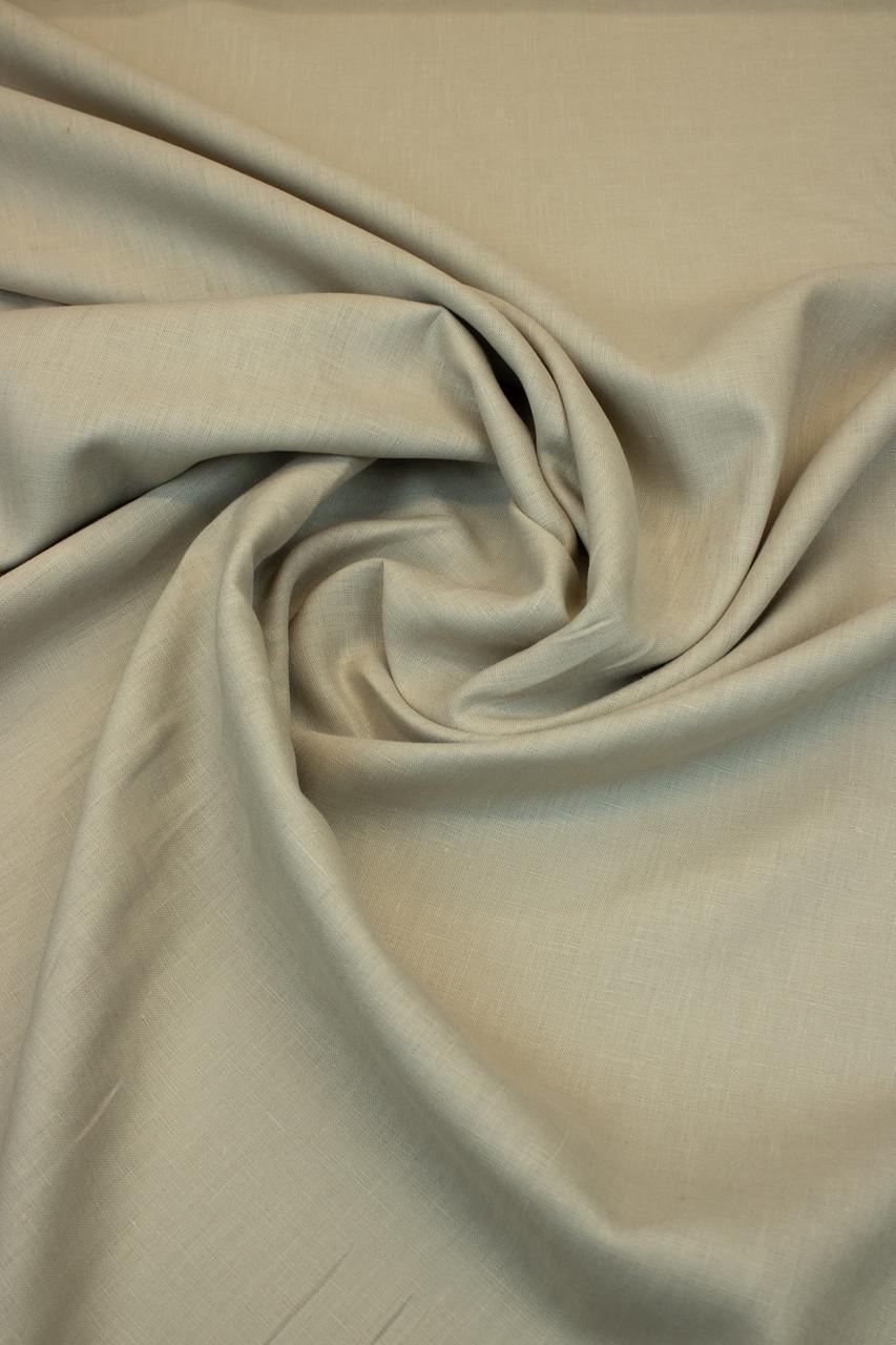 Ткань льняная костюмная 4с33 190 г/м2 цвет 331 Taupe 100% лен Бежевый (OBR491_331)