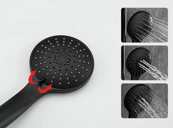 Душевая система Frap F2429 излив-переключатель на лейку 5 режимов Черный - фото 3