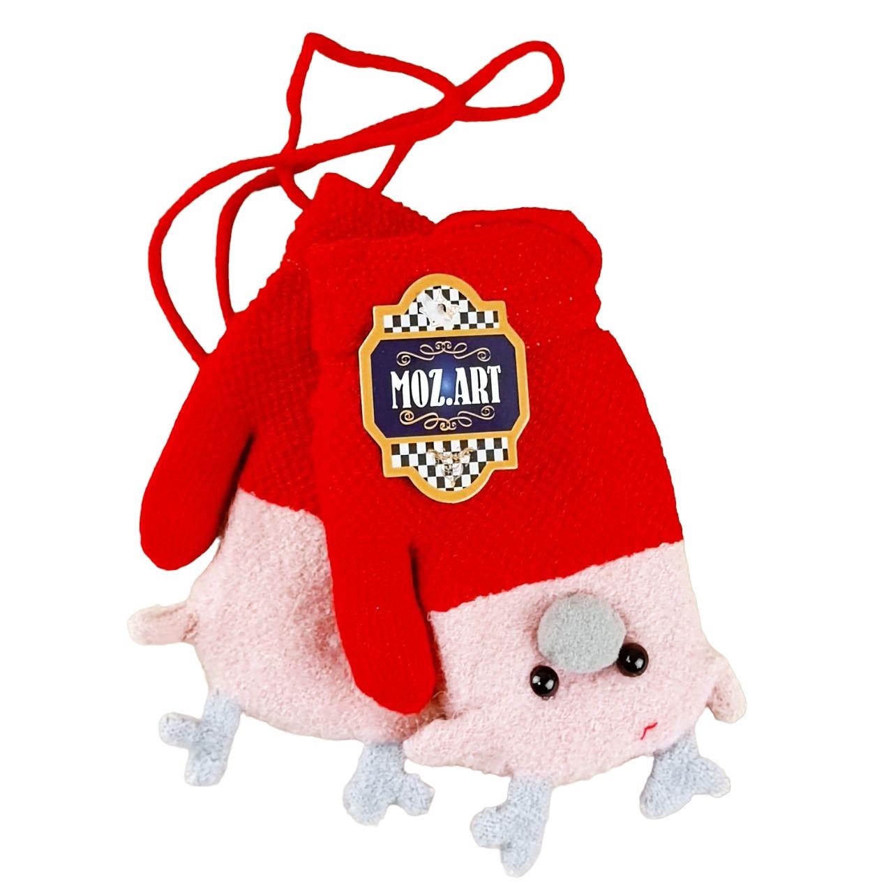 Перчатки детские Елени с мехом на 1,5-3 года Красный (47409)