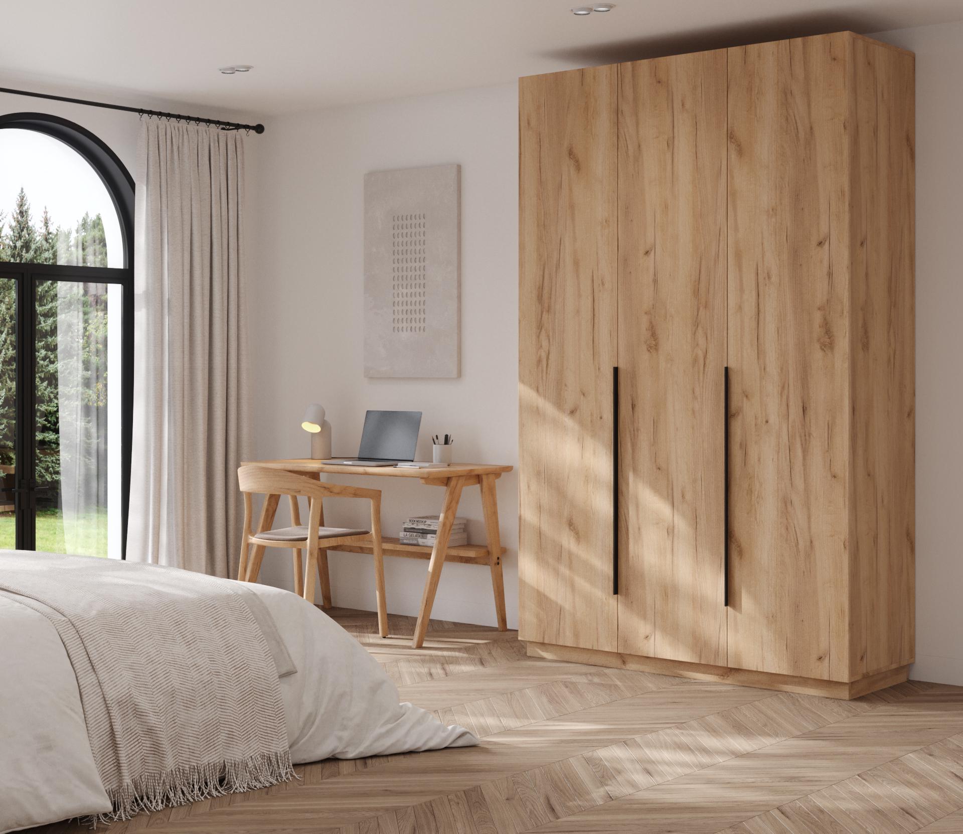 Шафа для одягу Mebelist Р5 1350x550x2200 мм 3Д Дуб Крафт золотой