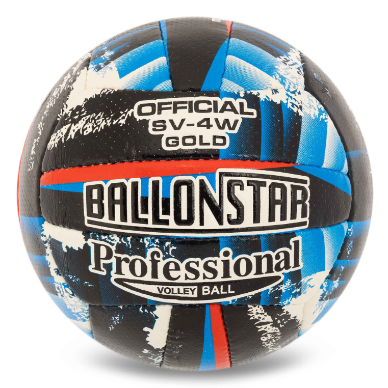 Мяч волейбольный Ballonstar VB-5212 PU Черно-синий (29655016)