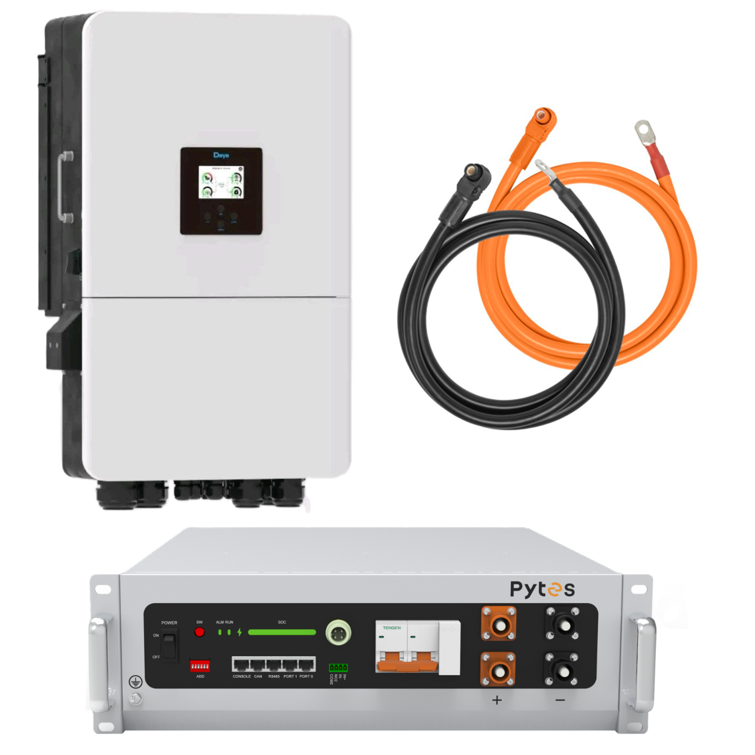Комплект автономного энергоснабжения Deye SUN-20K-SG05LP3-EU-SM2 20 кВт и Pytes V5°α Plus H+ 5,12 кВт/год LiFePO4