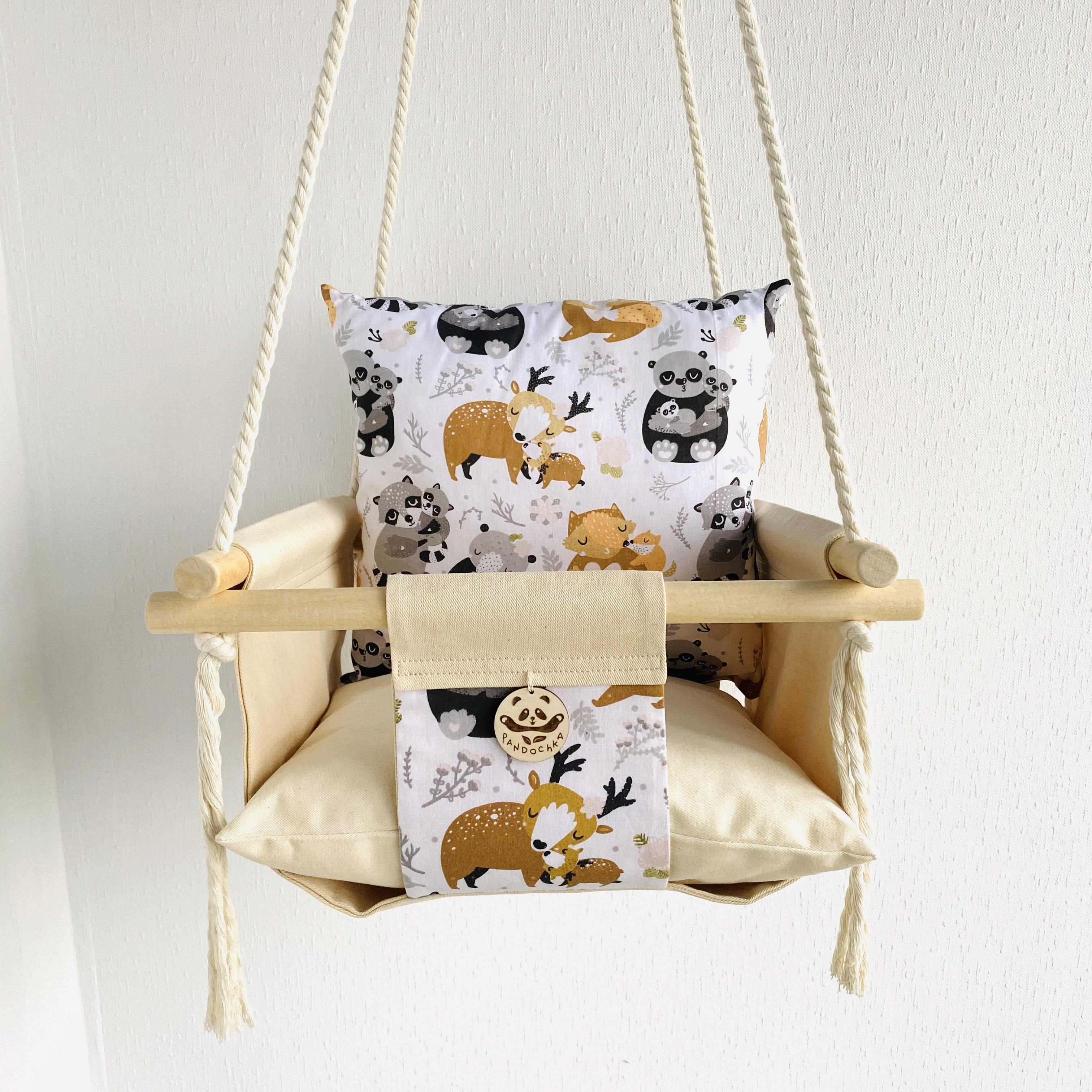 Тканинна дитяча гойдалка 40х40 см Тварини (4850386-De) - фото 2 Тканинна дитяча гойдалка 40х40 см Тварини (4850386-De) - фото 2