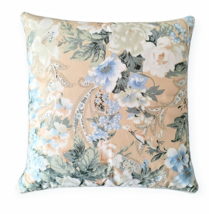 Подушка пухо-перова Світ подушок Квіти 40х40 см Бежевий (11210)