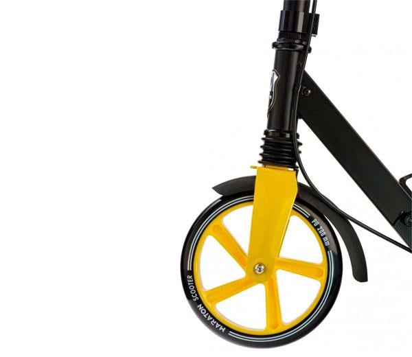 Самокат Maraton RIDER 2021 с фонариком Желтый - фото 6 Самокат Maraton RIDER 2021 с фонариком Желтый - фото 6