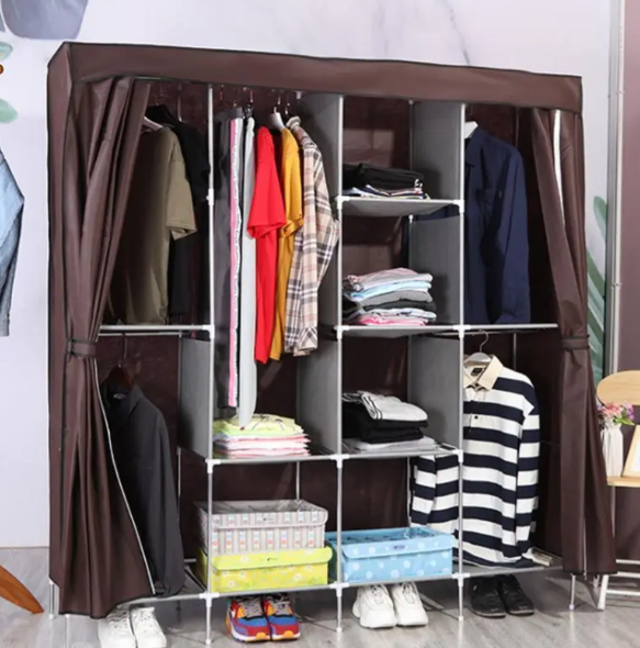 Тканный шкаф складной на 4 секции 165х45х172 см (2574795534) - фото 2 Тканный шкаф складной на 4 секции 165х45х172 см (2574795534) - фото 2