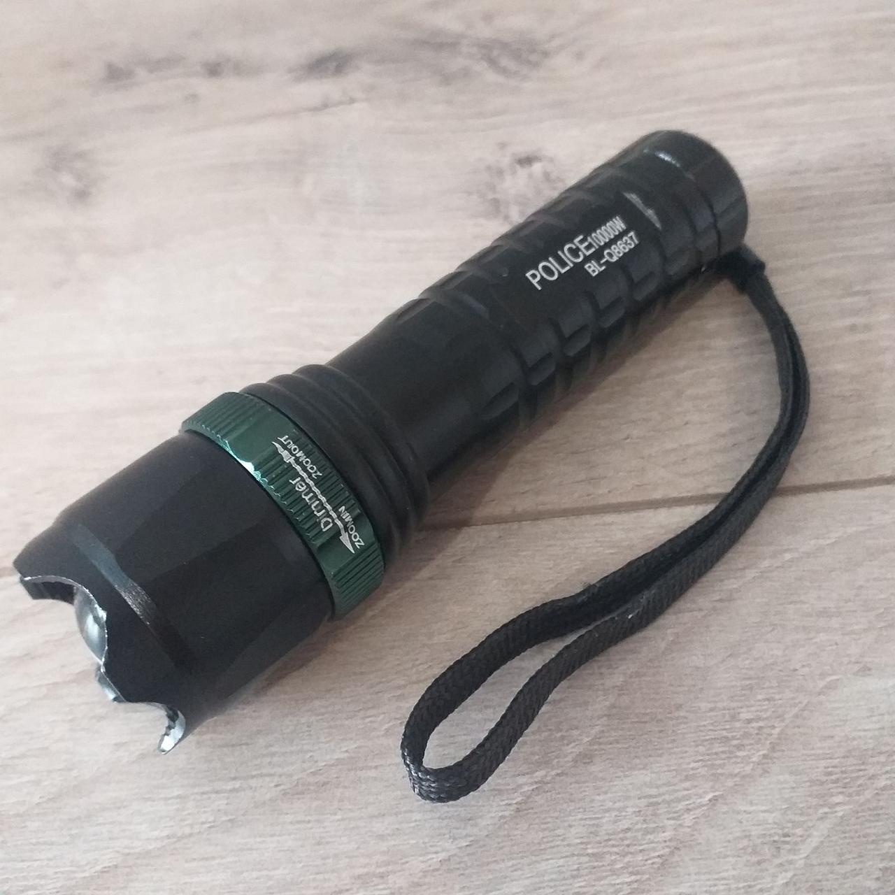 Фонарик тактический ручной BL-Q8637 Черный (KG-9907)