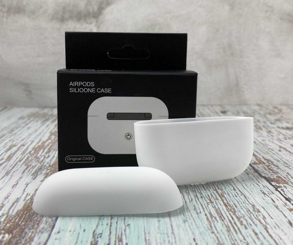 Силиконовый чехол для наушников AirPods Pro White