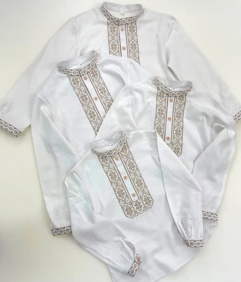 Вышиванка детская Нестор 116 см Бежевый (0001823) - фото 3 Вышиванка детская Нестор 116 см Бежевый (0001823) - фото 3