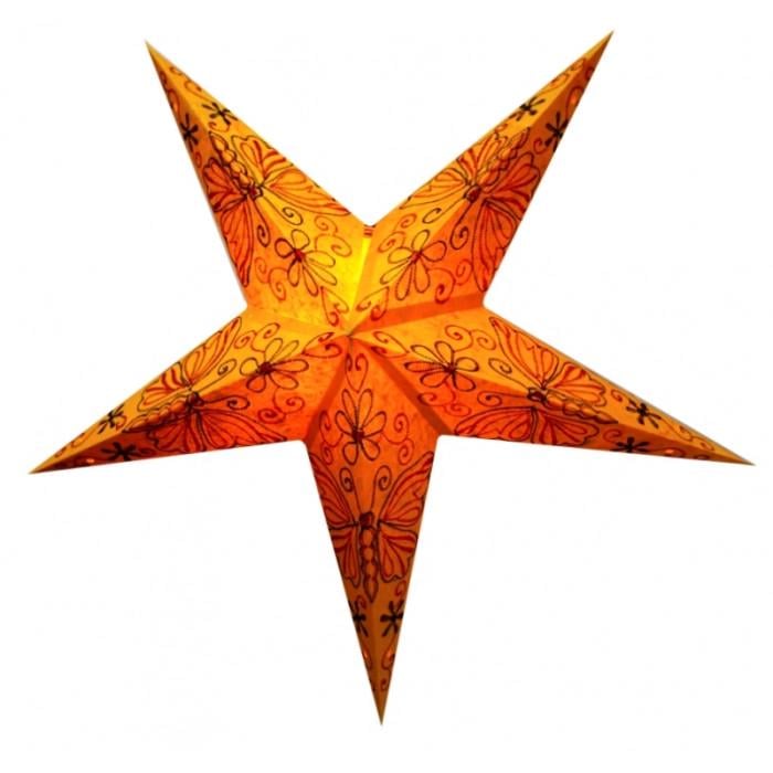 Светильник Звезда картонная 5 лучей Orange BUTTERFLY EMBD (9050103)