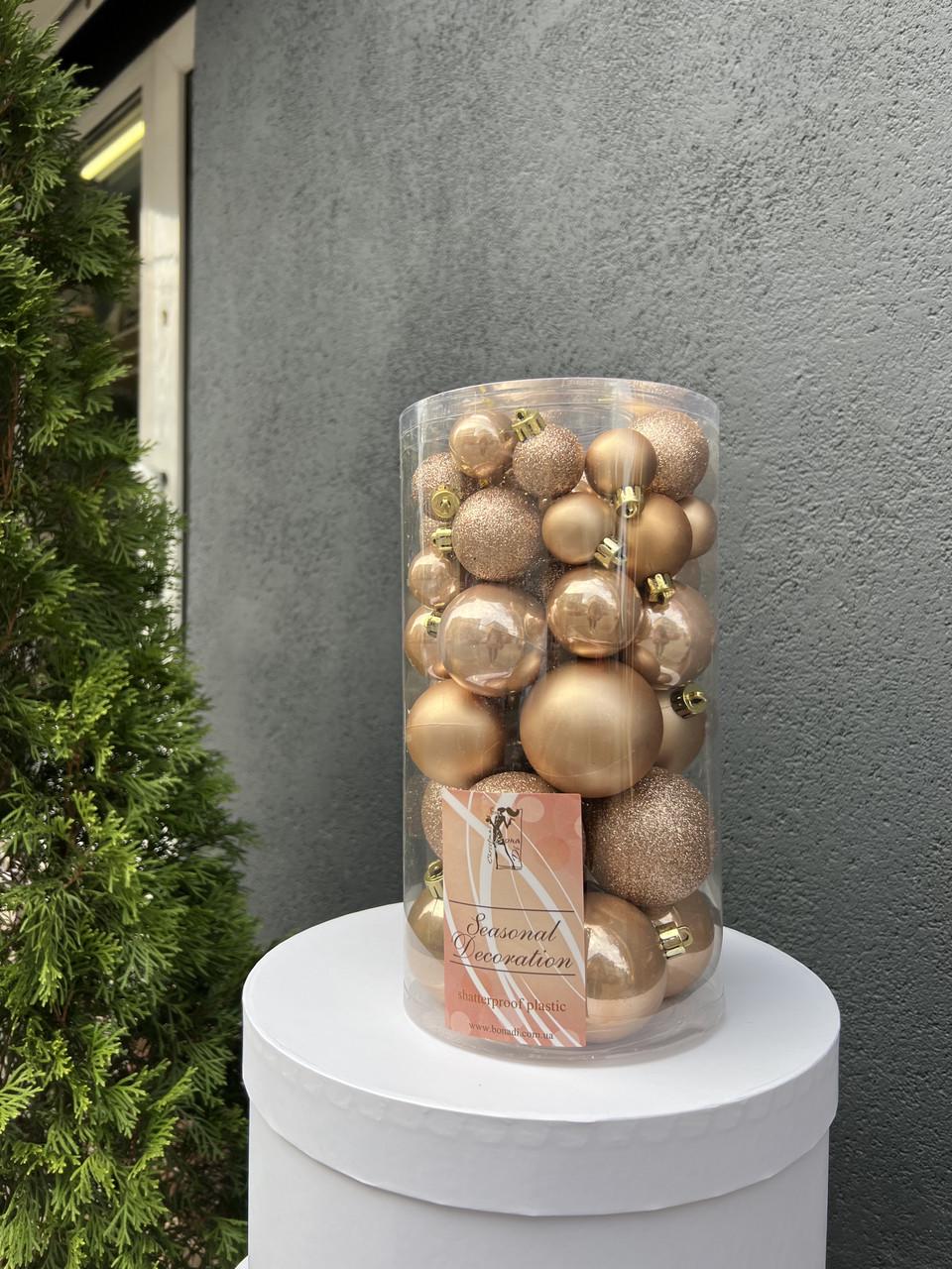 Набір ялинкових кульок 40 шт. (40037) - фото 1 Набір ялинкових кульок 40 шт. (40037) - фото 1